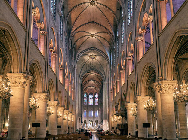 Imagem 2: Interior da Catedral de Notre Dame, Paris.